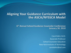 Carol Dahir, Ed.D. Associate Professor School Counselor