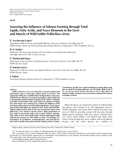 Assessing the Influence of Salmon Farming through Total Lipids