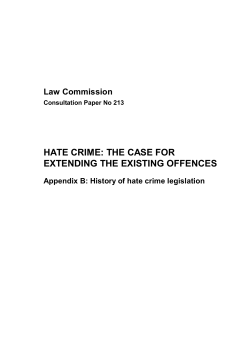Hate Crime Consultation Appendix B
