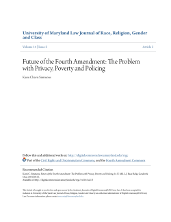 Future of the Fourth Amendment: The Problem with Privacy, Poverty