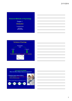 Introduction - Human Sciences