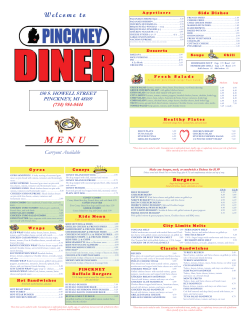 pinckney diner menu