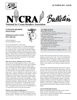 October 2013 - National Ice Cream Retailers Association