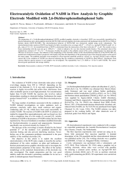 Electrocatalytic Oxidation of NADH in Flow Analysis by Graphite