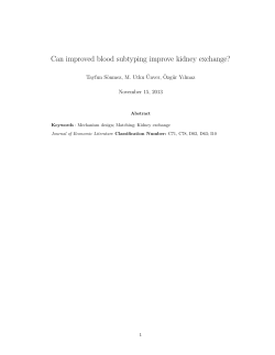 Can improved blood subtyping improve kidney