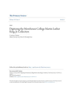 Digitizing the Morehouse College Martin Luther King, Jr. Collection