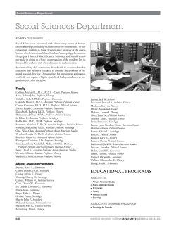 Social Sciences Department