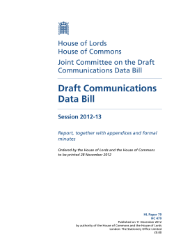 Draft Communications Data Bill