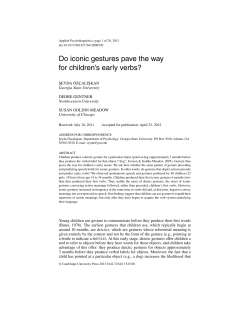 Do iconic gestures pave the way for children`s early verbs?
