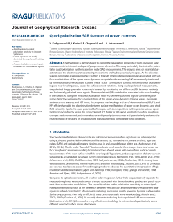 Quadpolarization SAR features of ocean currents - Archimer