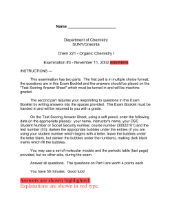 Chem 221 - Exam #3