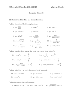 Differential Calculus 201-103-RE Vincent Carrier