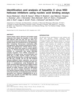 Identification and analysis of hepatitis C virus NS3 helicase