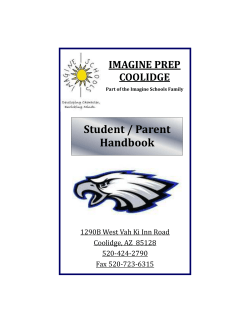 Student Handbook - Imagine Prep Coolidge 2014