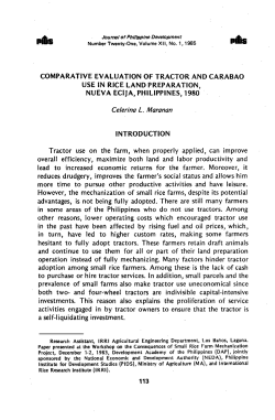 COMPARATIVE EVALUATION OF TRACTOR AND - SERP-P