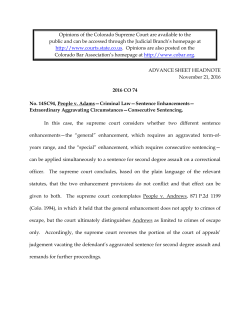 Opinions of the Colorado Supreme Court are available to the 1