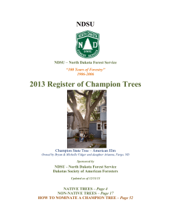 2013 Register of Champion Trees