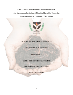 Mushroom cultivation course material
