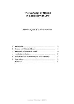The Concept of Norms in Sociology of Law