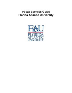 Postal Services Guide Florida Atlantic University