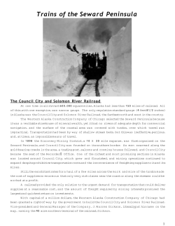 Trains of the Seward Peninsula