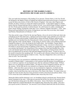 history of the harris family