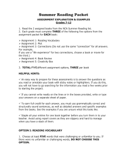 Sammer Reading Packet