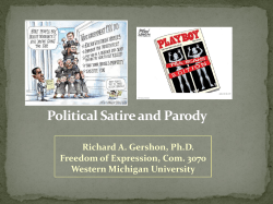 Political Satire and Parody - Western Michigan University