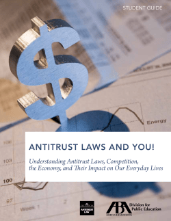 Antitrust LAws And You! - American Bar Association