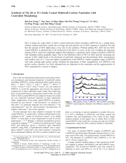 Synthesis of Tin (II or IV) Oxide Coated Multiwall