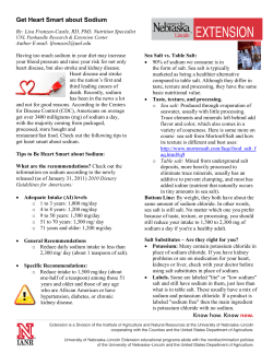 Get Heart Smart about Sodium