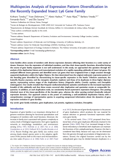 Article Multispecies Analysis of Expression