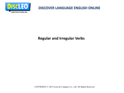Regular and Irregular Verbs