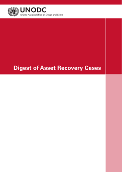 Digest of Asset Recovery Cases - United Nations Office on Drugs