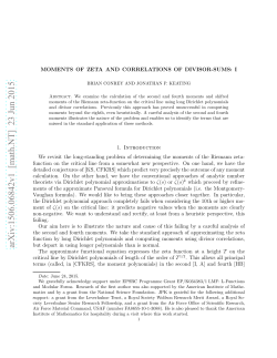 Moments of zeta and correlations of divisor