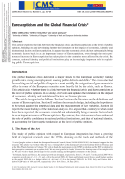 Euroscepticism and the Global Financial Crisis*jcms_2299 51..64