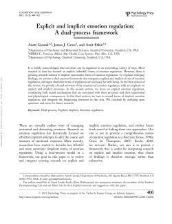 Explicit and implicit emotion regulation: A dual