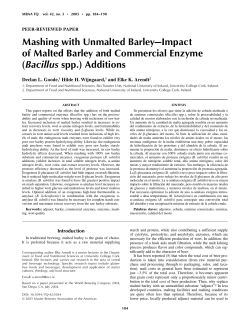 Mashing with Unmalted Barley—Impact of Malted Barley and