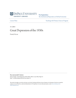Great Depression of the 1930s - Via Sapientiae