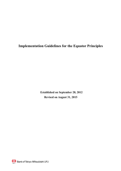 DImplementation Guidelines for the Equator Principles