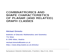 COMBINATRORICS AND SHAPE CHARACTERISTICS OF PLANAR