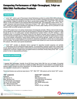 Comparing Performance of High-Throughput, Trityl