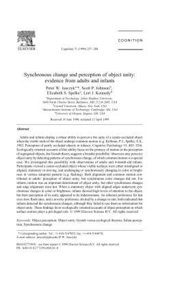 Synchronous change and perception of object