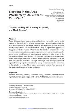 Elections in the Arab World: Why Do Citizens Turn