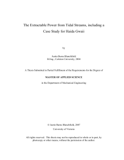 The Extractable Power from Tidal Streams, including a Case Study