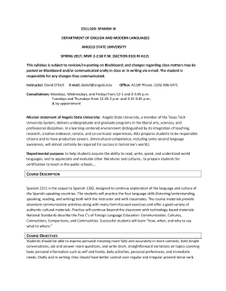 2311.020: spanish iii department of english and modern languages