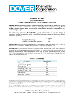 paroil 51-nr - Dover Chemical