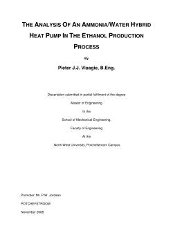 the analysis of an ammonia/water hybrid heat pump - NWU