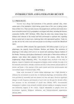 Assessment of Pilgrimage Impact on River Water Quality and Health