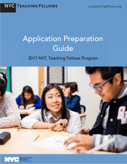 Application Preparation Guide